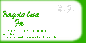 magdolna fa business card